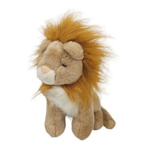 Vintage America Wego Lion Plush 11" Sitting Stuffed Animal Toy Beige White